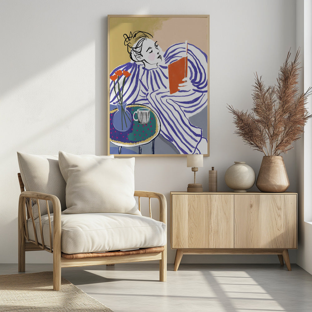 Cozy Reading Corner - Poster / Art Print - interiör