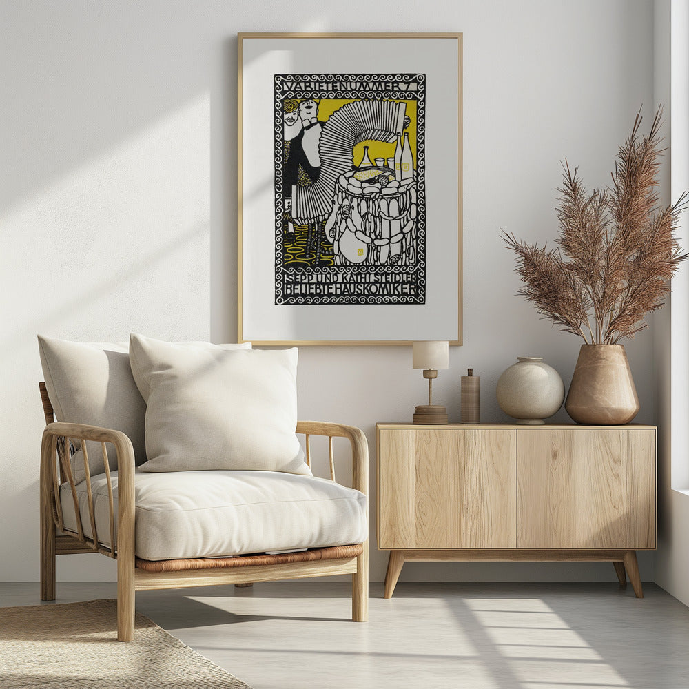 Sepp and Kathi Steidler, Popular House Comedians - Poster / Art Print - interiör