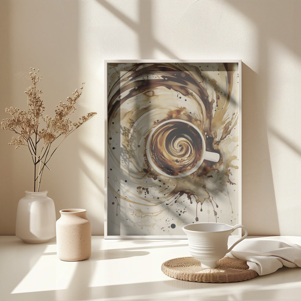 Swirling Coffee - Poster / Art Print - interiör