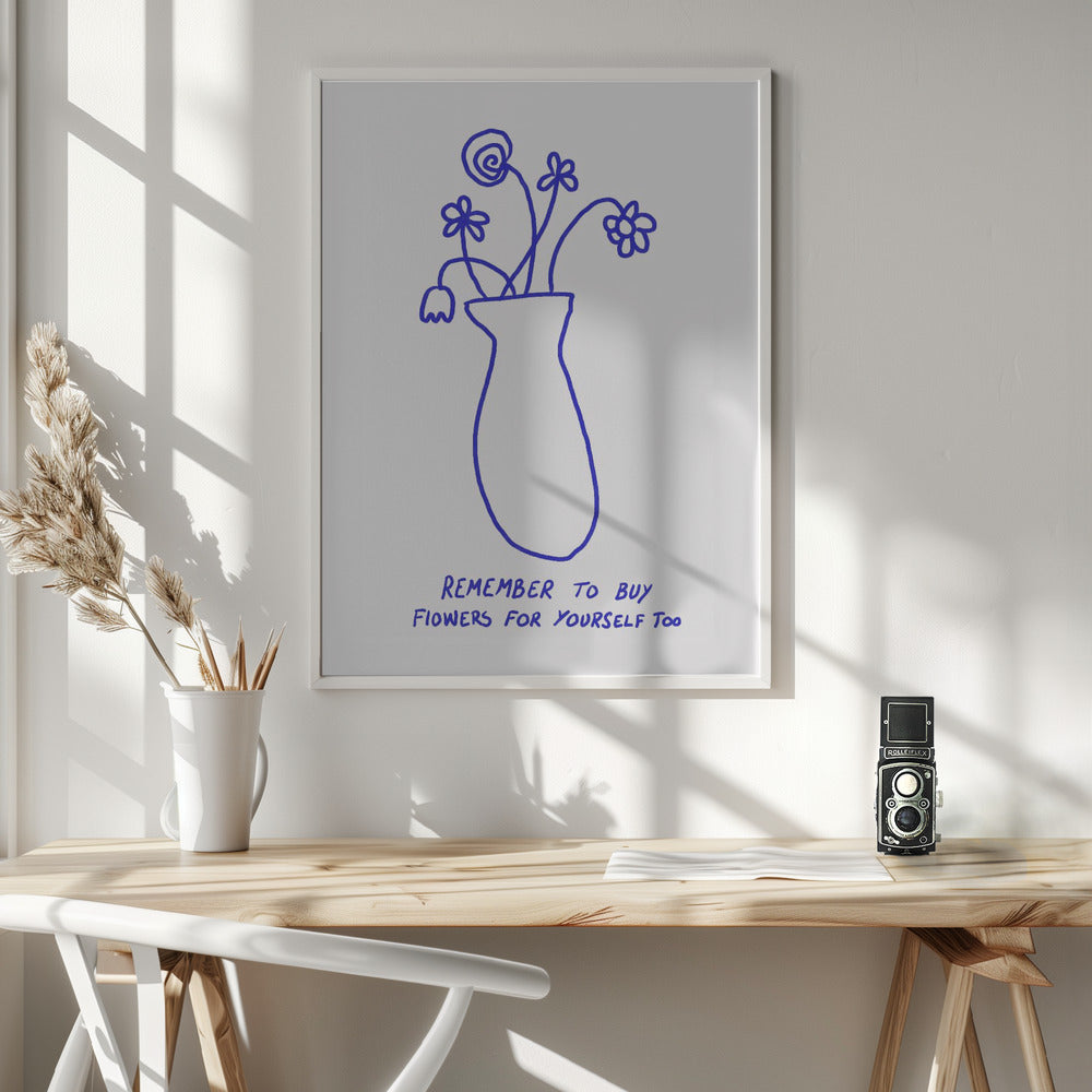 Buy Flowers for Yourself - Poster / Art Print - interiör