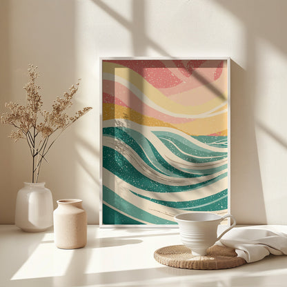 Abstract Sea Waves - Poster / Art Print - interiör