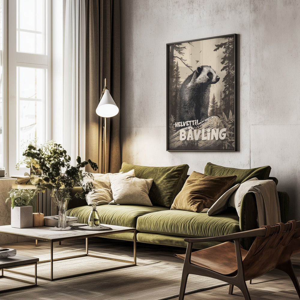 Helvetti Bävling - Poster / Art Print - interiör