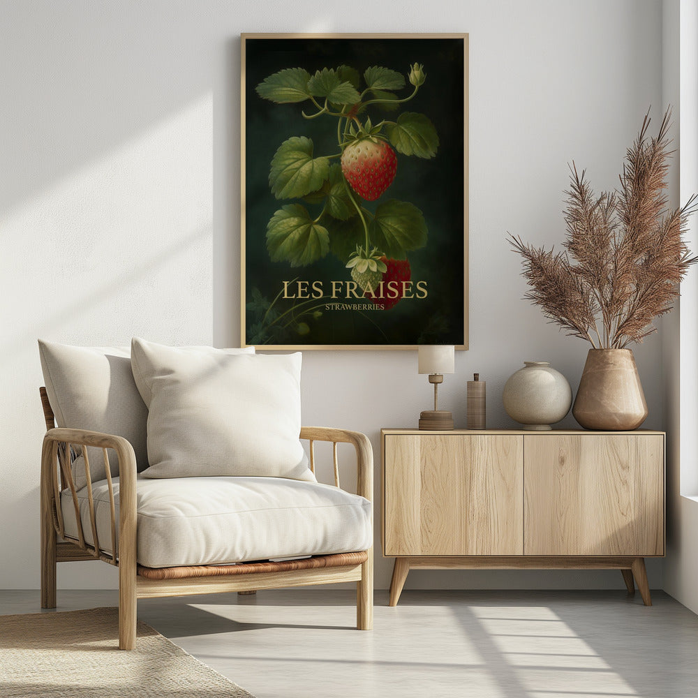 Les Fraises - Strawberries - Poster / Art Print - interiör