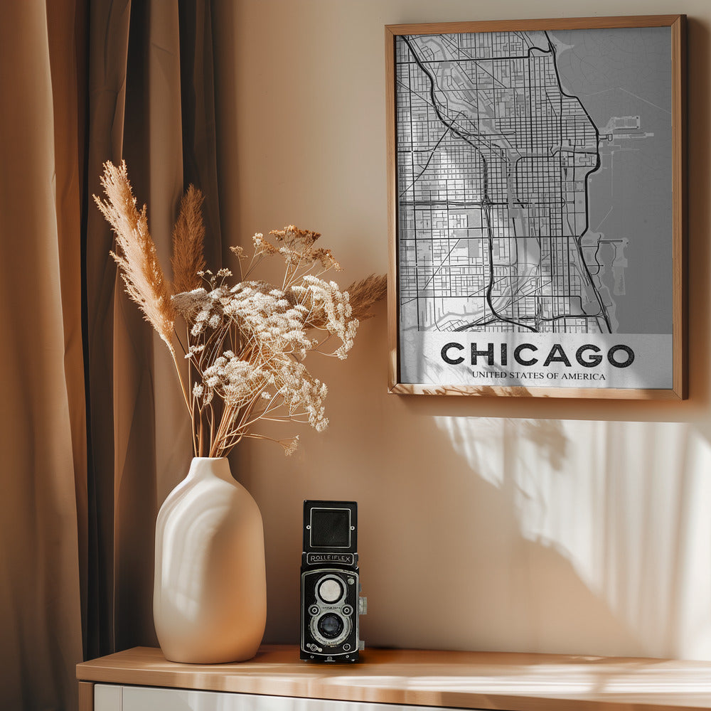 Chicago White - Poster / Art Print - interiör