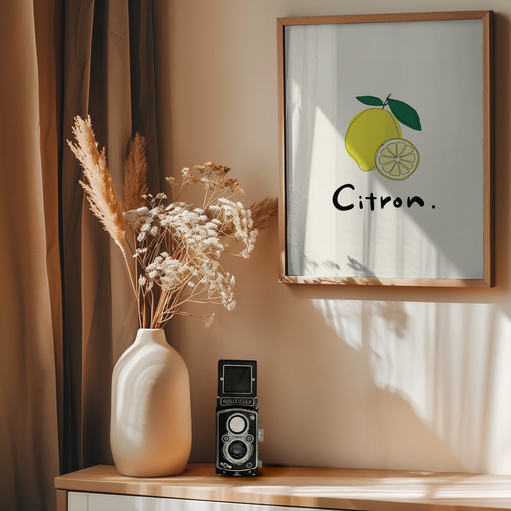 Modern French Fruits Collection "Lemon / Citron" - Poster / Art Print - interiör
