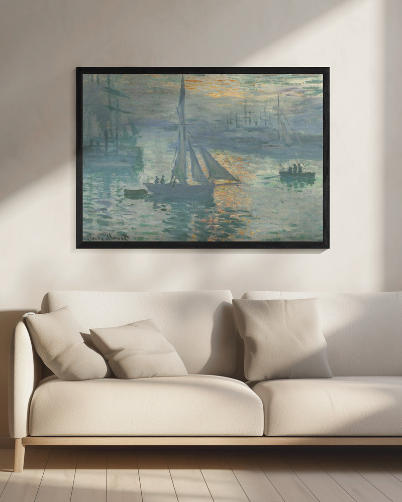 Sunrise (1873) By Claude Monet - Poster / Art Print - interiör