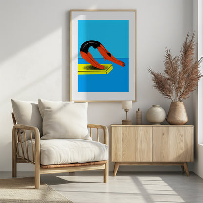 Swimmer - Poster / Art Print - interiör