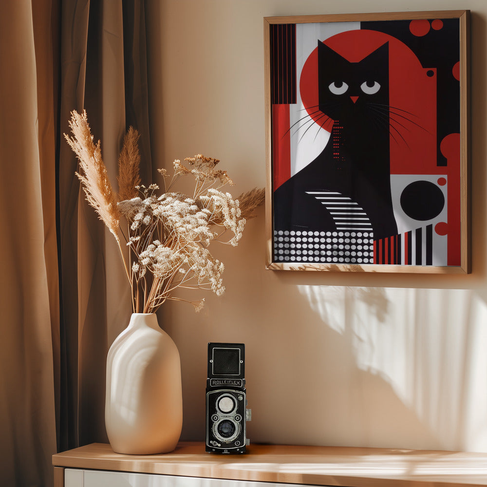 The Abstract Cat - Poster / Art Print - interiör