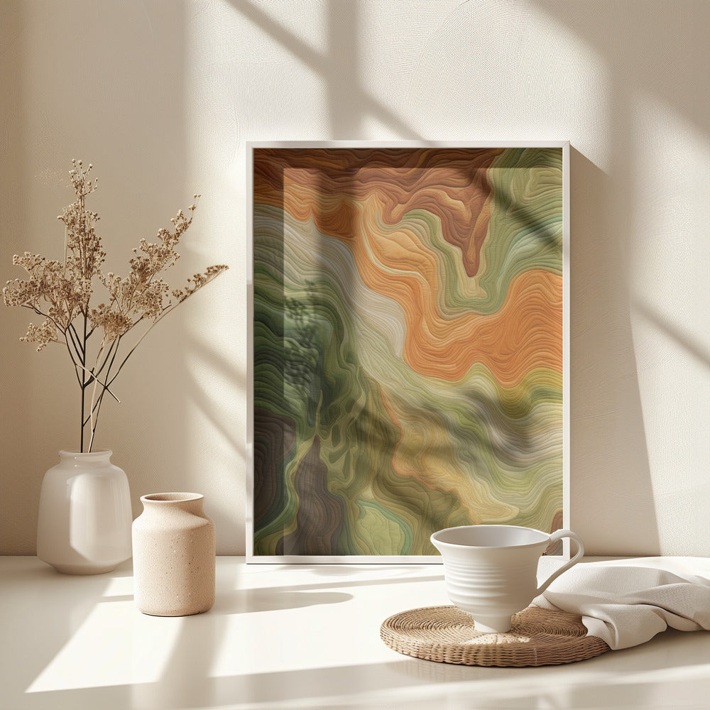 Harmonic Fabric No 1 - Poster / Art Print - interiör