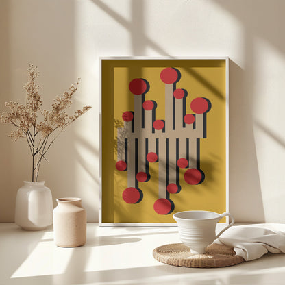 The 1968 Telephonist Mustard - Poster / Art Print - interiör