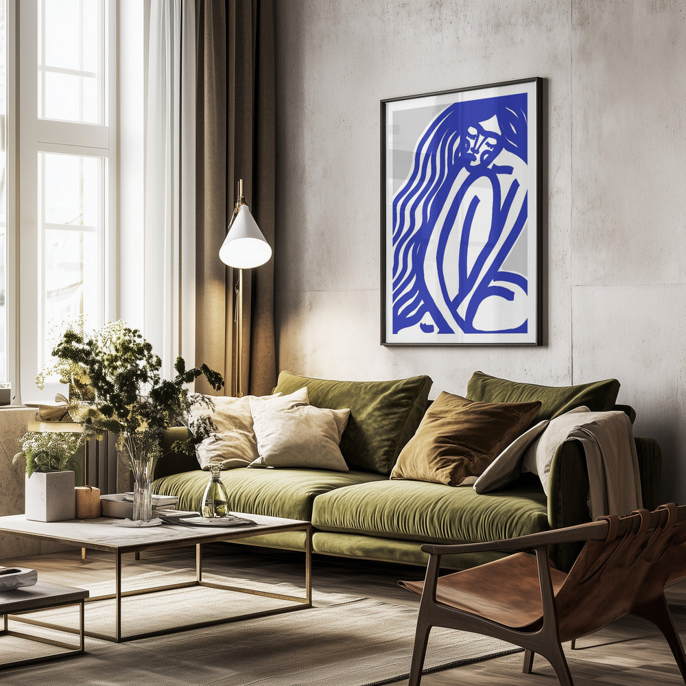 The Silence (Blue) - Poster / Art Print - interiör