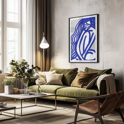 The Silence (Blue) - Poster / Art Print - interiör