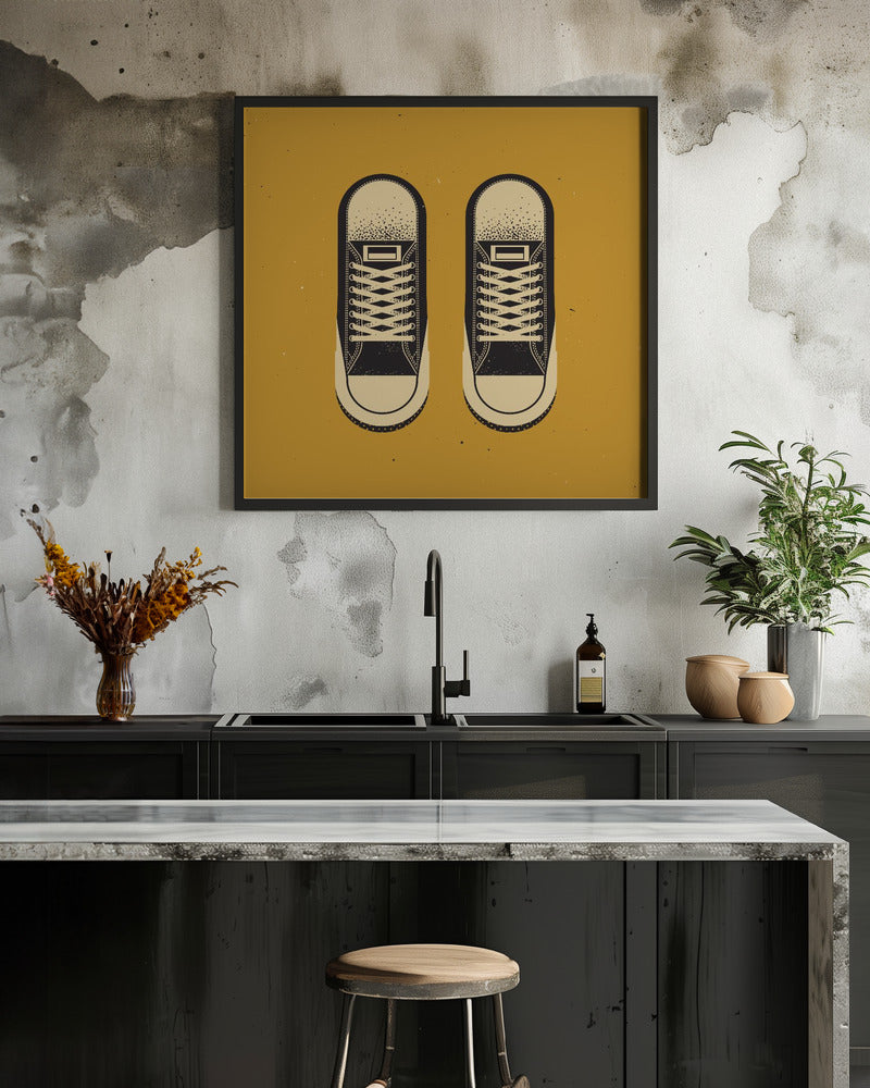 Black Chucks - Poster / Art Print - interiör