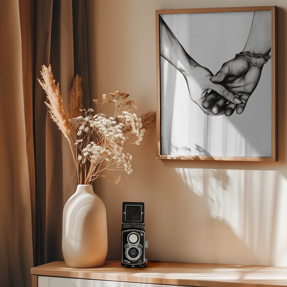 Holding Hands - Poster / Art Print - interiör
