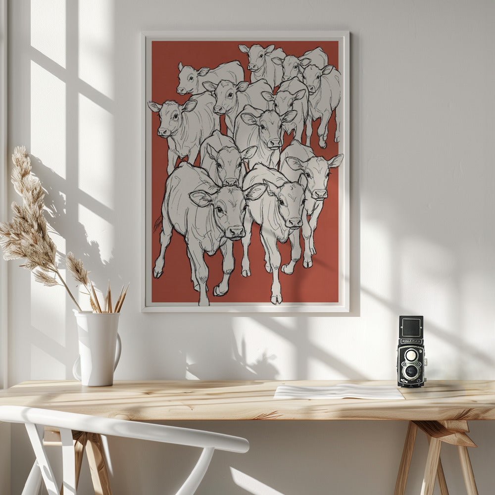 Cow Release - Poster / Art Print - interiör