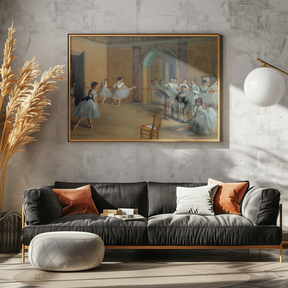 The Dance Foyer At the Opera On the Rue Le Peletier - Poster / Art Print - interiör