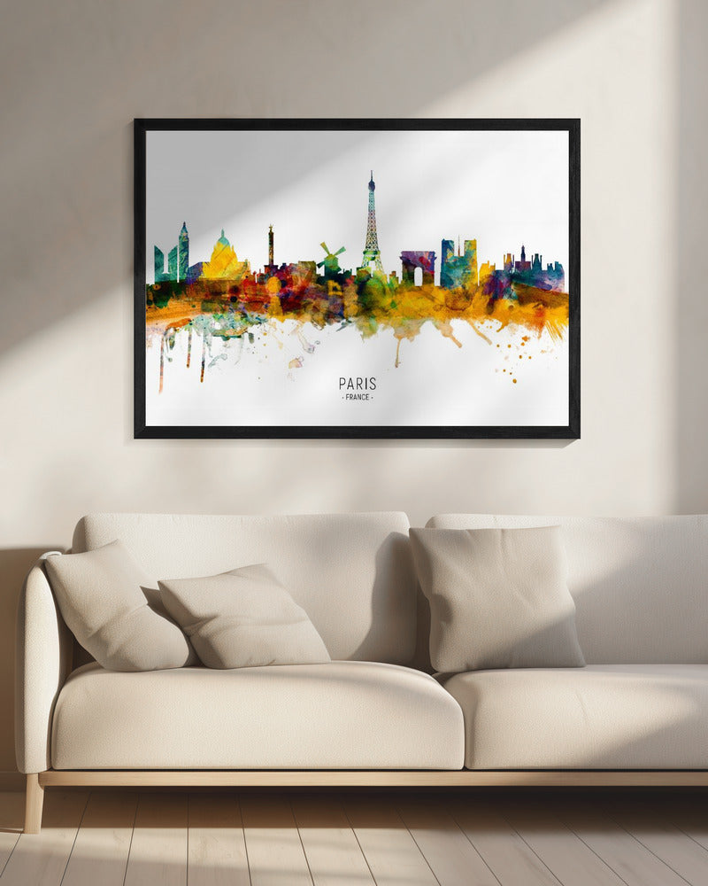 Paris France Skyline - Poster / Art Print - interiör
