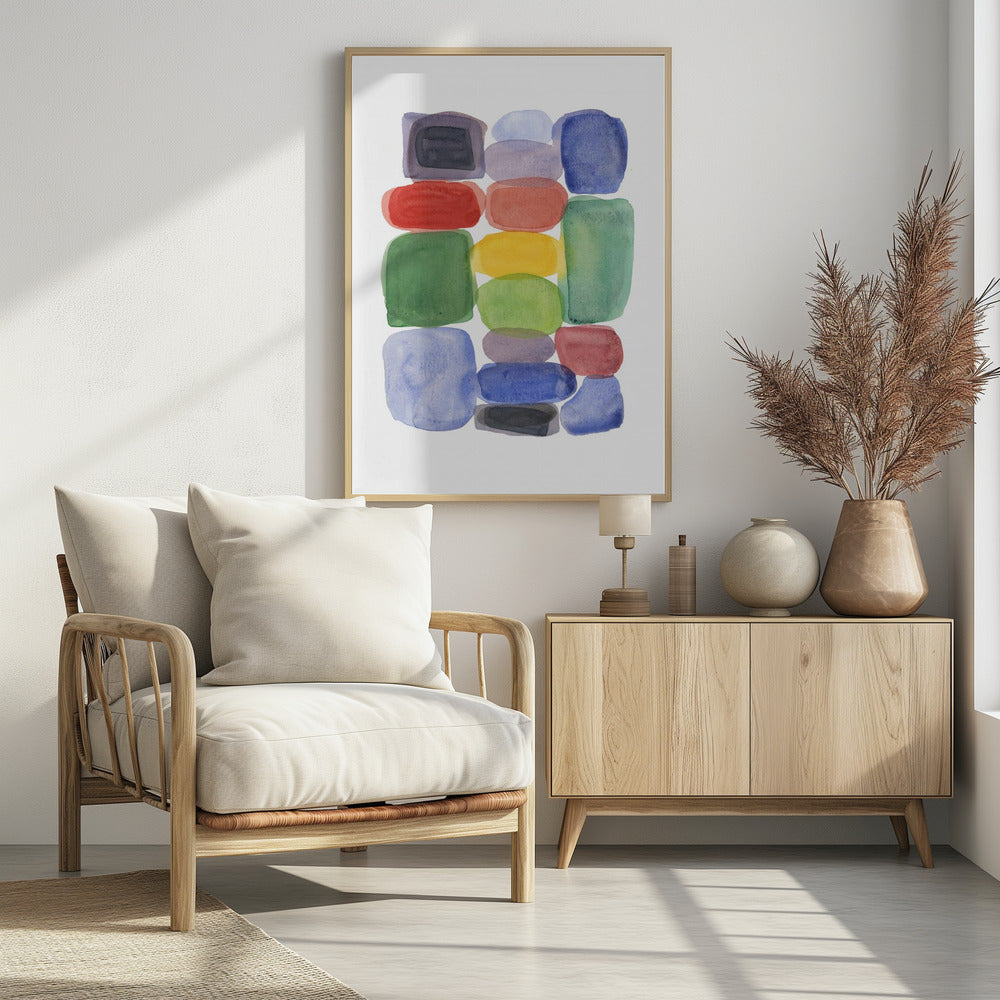 Color Blocks 2 - Poster / Art Print - interiör