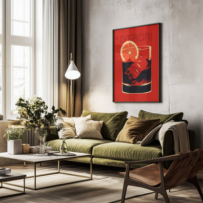 Negroni Red - Poster / Art Print - interiör