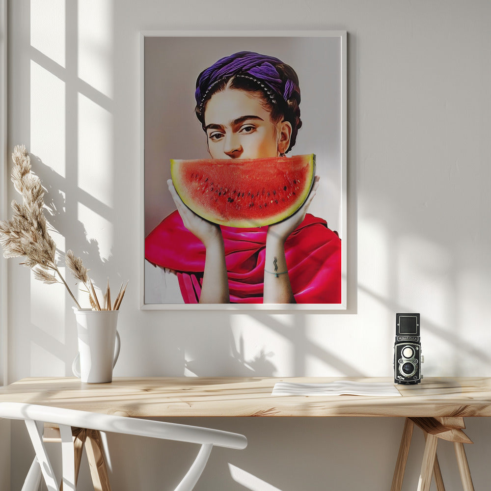 Watermelon Frida - Poster / Art Print - interiör