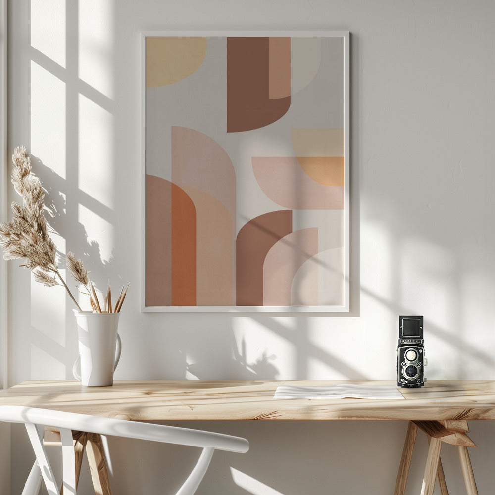 Retro Geometric - Poster / Art Print - interiör