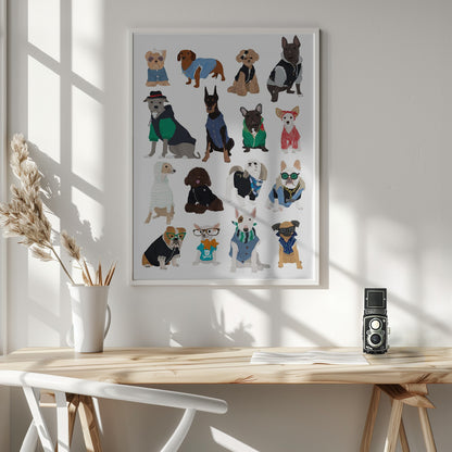 Cool Dog Print - Poster / Art Print - interiör