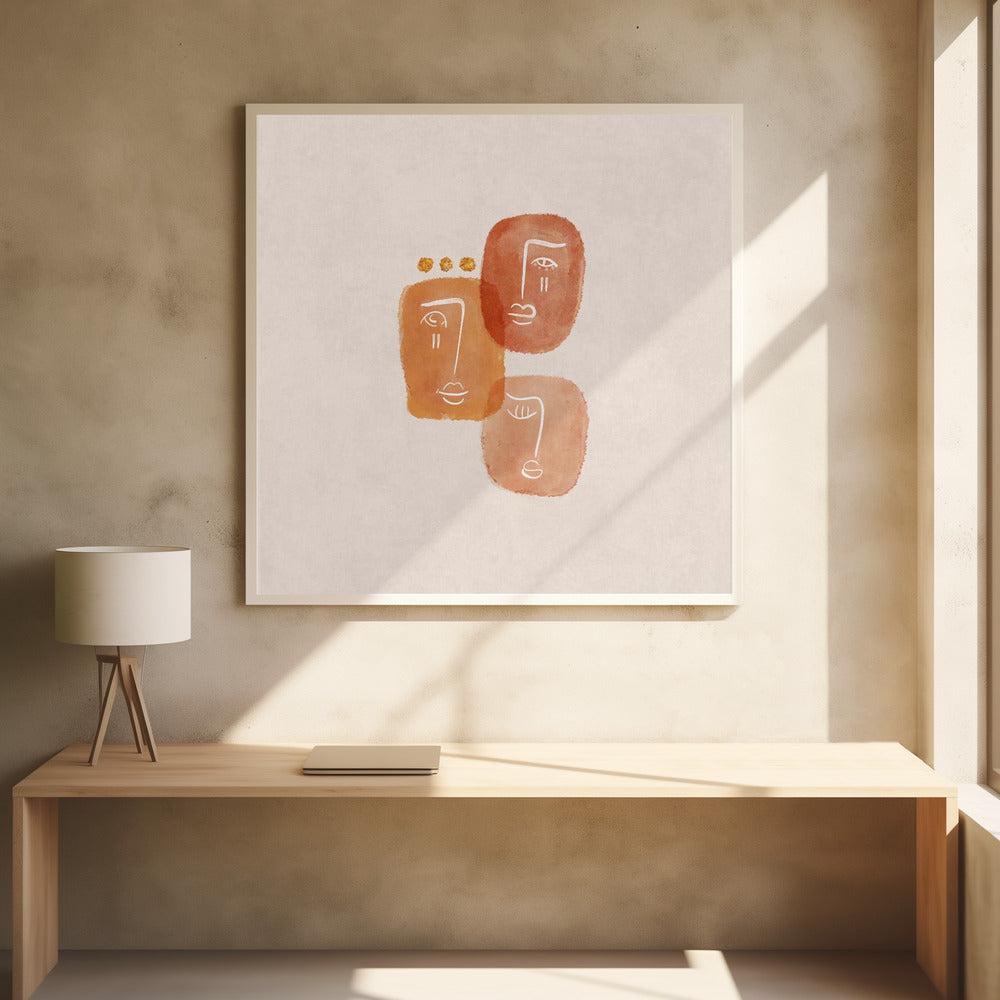 Faces in Harmony - Poster / Art Print - interiör