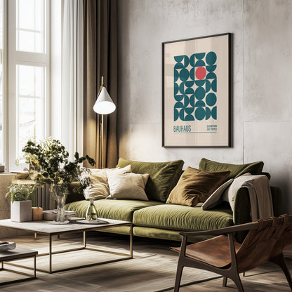 Bauhaus Mavi Kureler - Poster / Art Print - interiör