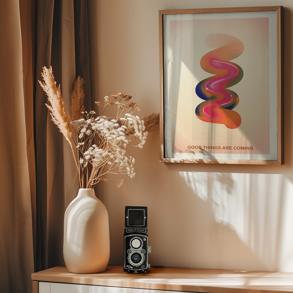 RETRO GRAPHIC NO.17 / GOOD THINGS ARE COMING - Poster / Art Print - interiör