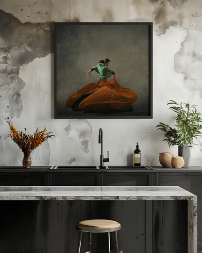 The girl & dance - Poster / Art Print - interiör