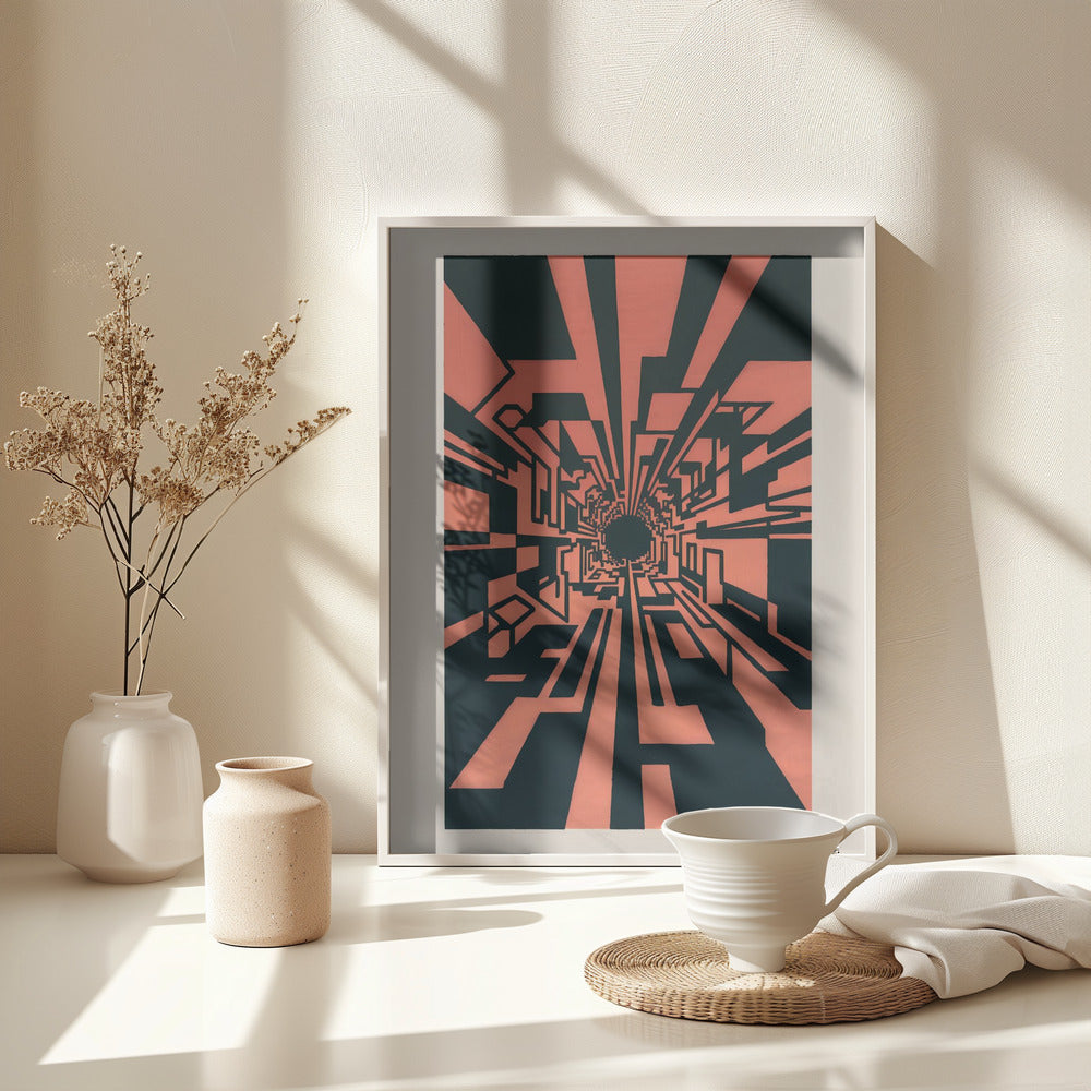 Square Warp Hole - Poster / Art Print - interiör