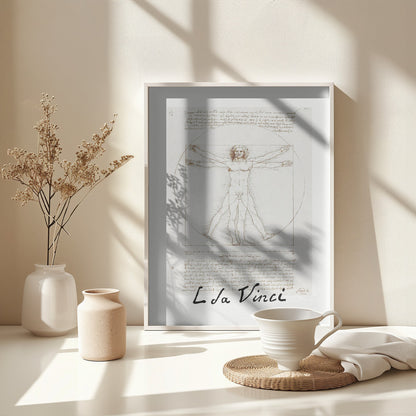 Vitruvian Man Signature - Poster / Art Print - interiör