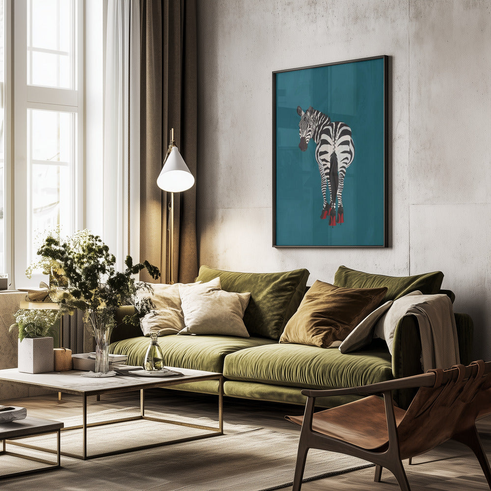 Zebra heels - Poster / Art Print - interiör