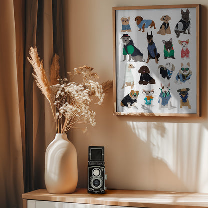 Cool Dog Print - Poster / Art Print - interiör