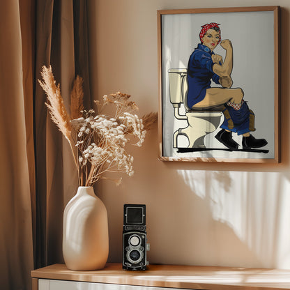 We Can Do It, Toilet Edition - Poster / Art Print - interiör