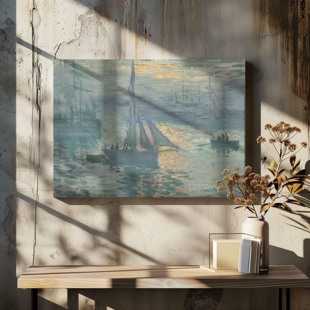 Sunrise (1873) By Claude Monet - Poster / Art Print - interiör