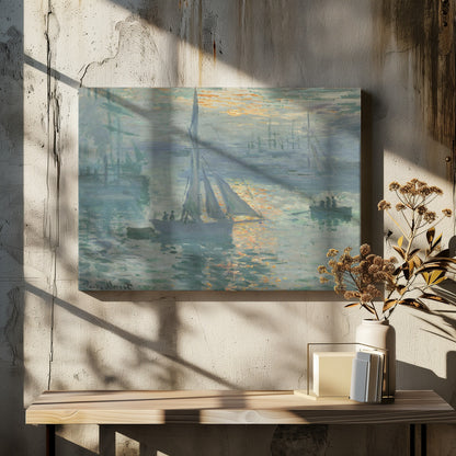 Sunrise (1873) By Claude Monet - Poster / Art Print - interiör
