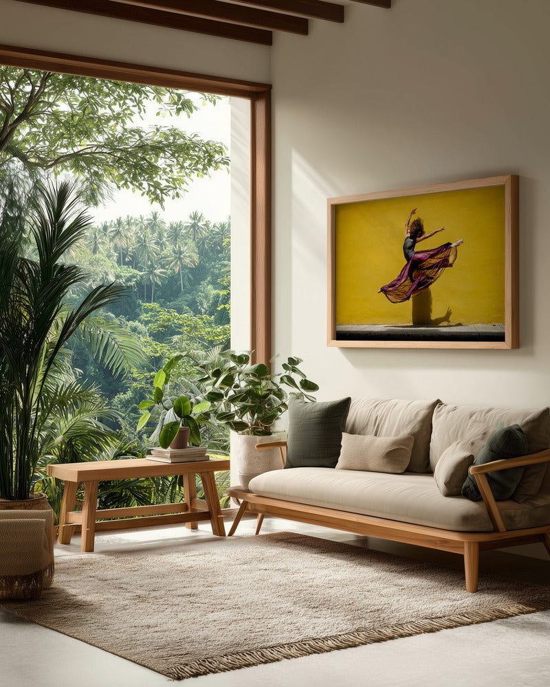 Ballet dancer jumping - Poster / Art Print - interiör