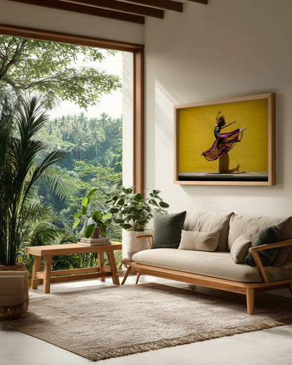 Ballet dancer jumping - Poster / Art Print - interiör