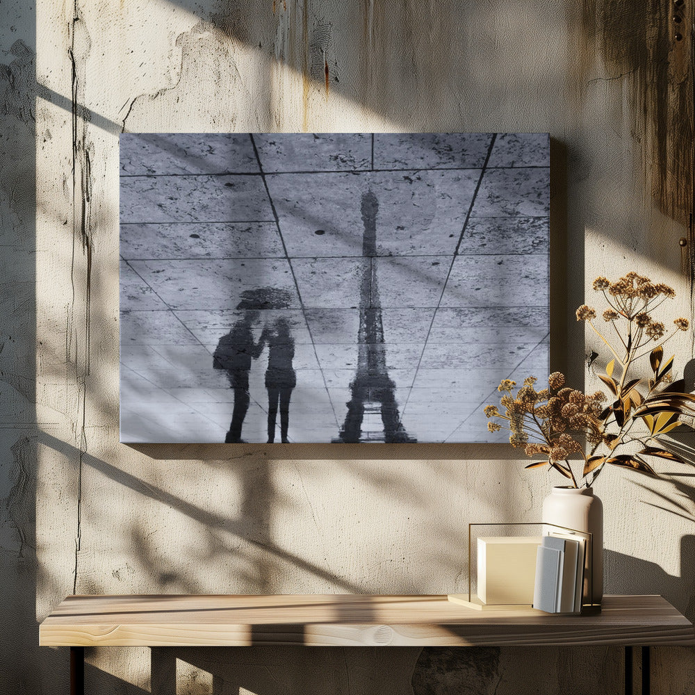 Under the Rain in Paris - Poster / Art Print - interiör
