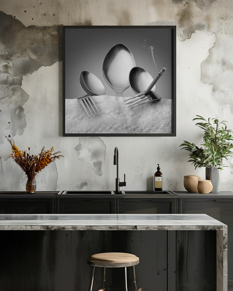 Kitchen After Hours - Poster / Art Print - interiör