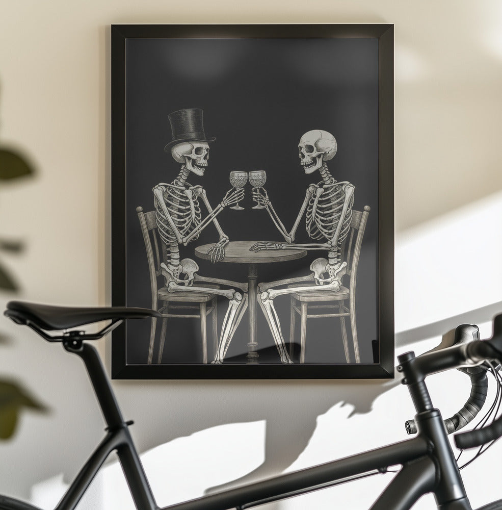 Celebrating Skeletons - Poster / Art Print - interiör