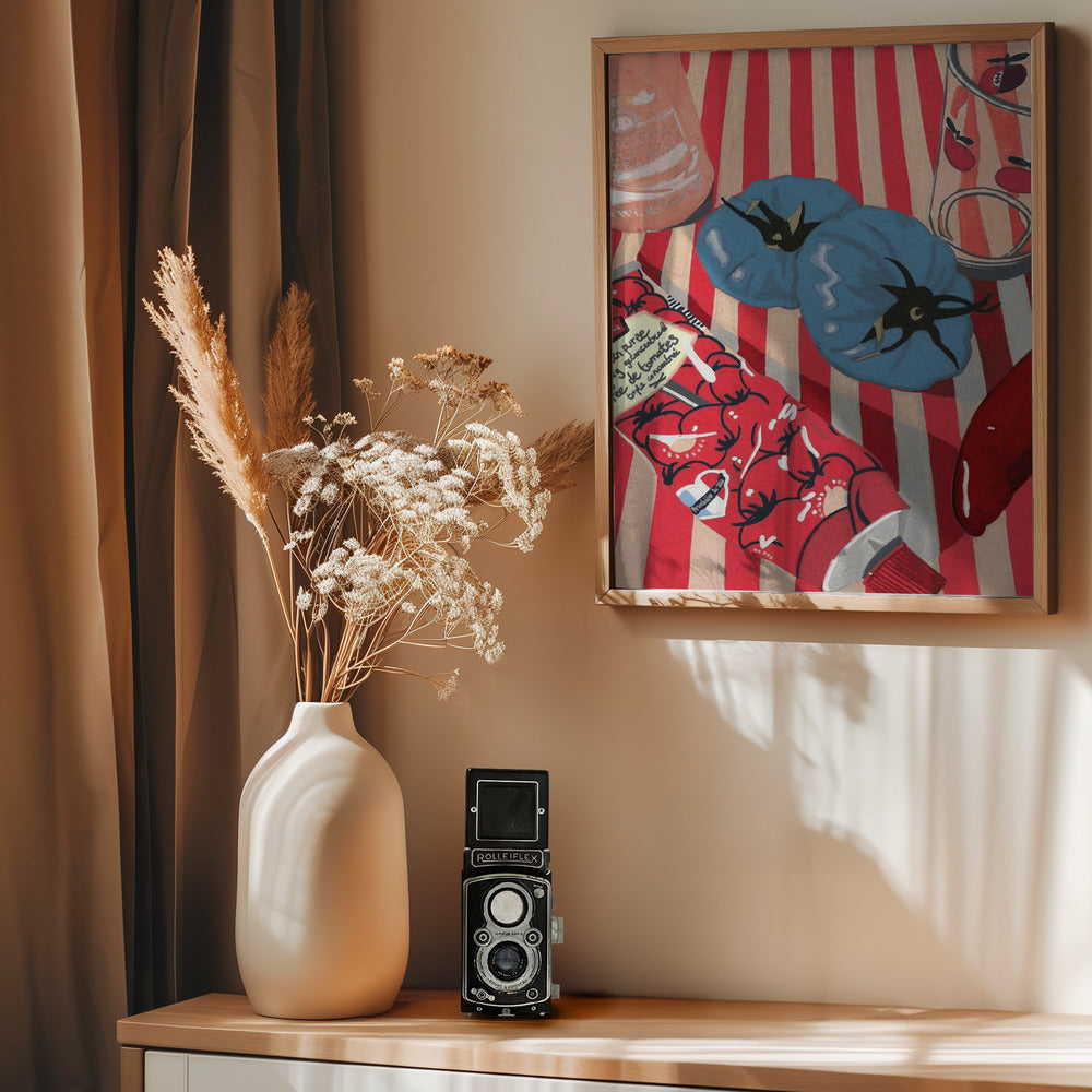 Blue Tomatoes - Poster / Art Print - interiör