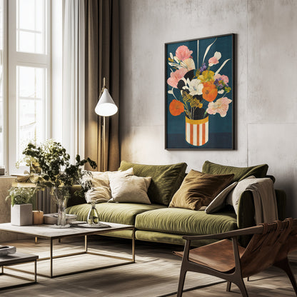 Flowers At Night - Poster / Art Print - interiör