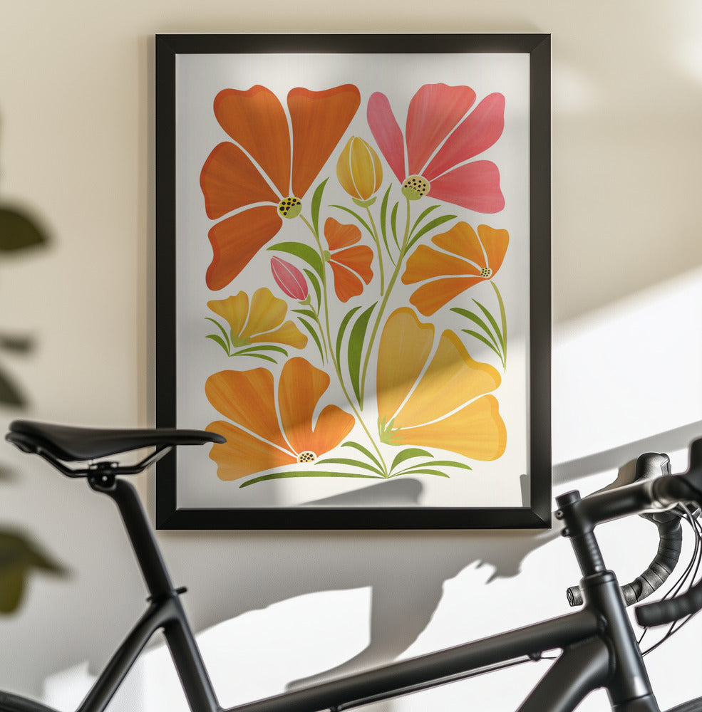 Spring Wildflowers - Poster / Art Print - interiör