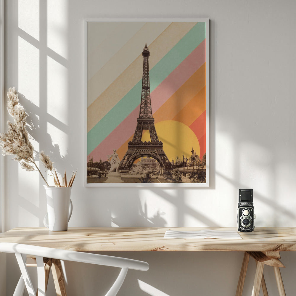 Eiffel Tower Rainbow - Poster / Art Print - interiör