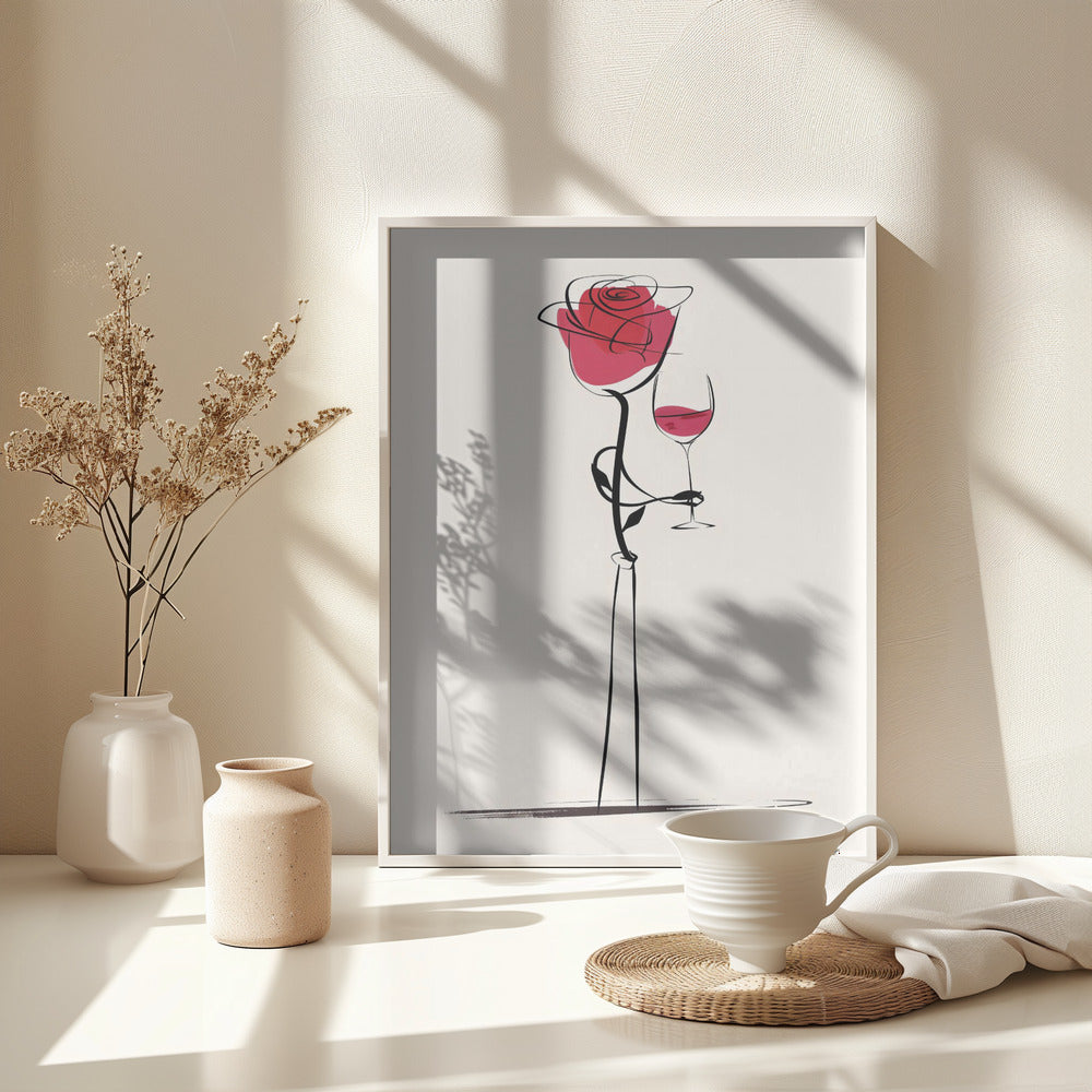 Wine Rose - Poster / Art Print - interiör