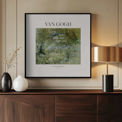River Bank In Springtime (1887) Square - Poster / Art Print - interiör