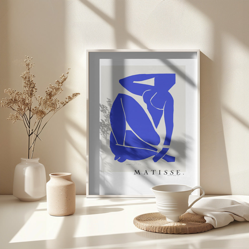 Nudo Blu III 1952 Boarder - Poster / Art Print - interiör