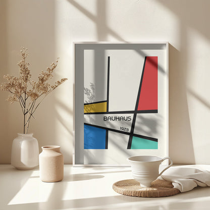 Bauhaus Geometric Design Retro - Poster / Art Print - interiör